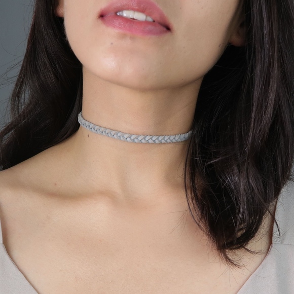 CARA Choker/ Braided Choker Necklace - Picture 1 of 3